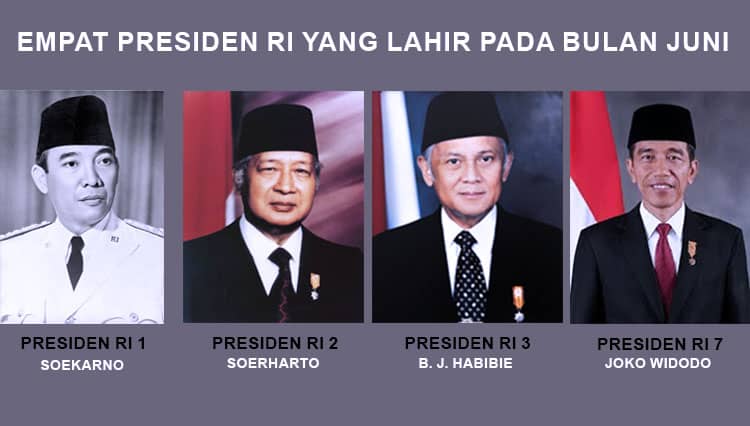 Juni Bulannya Presiden, Empat Presiden RI Berikut Lahir di Bulan Ini