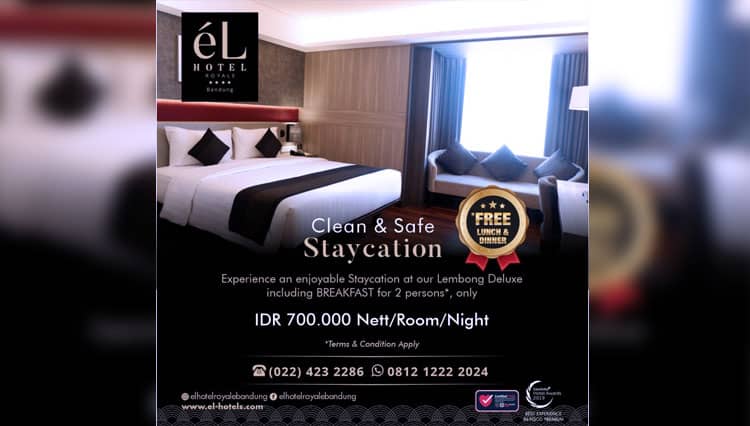 éL Hotel Royale Bandung Promo Clean & Safe Staycation Hanya Rp 700 Ribu