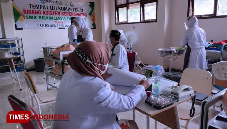 Pandemi Covid-19 Tak Halangi Siswa SMK Brawijaya Durenan Trenggalek Jalani USK