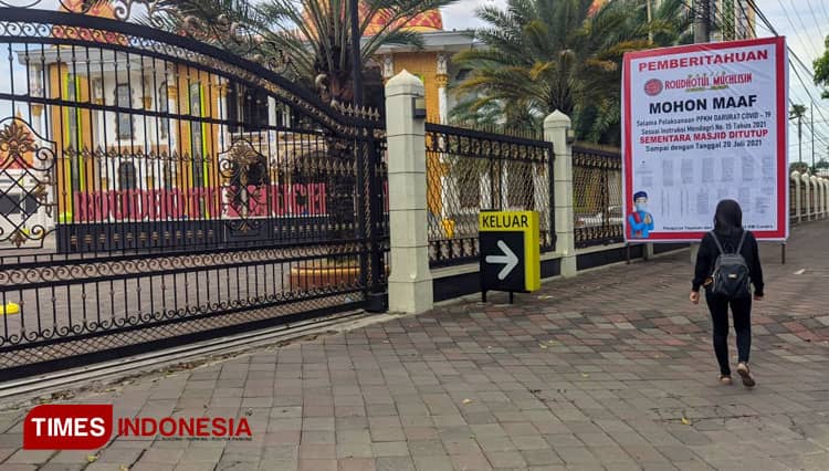 Lima Pengurus Positif Covid-19, Masjid Roudhotul Muchlisin Ditutup Total