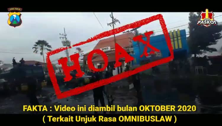 Hoaks, Demo Ricuh Tolak PPKM Darurat di Pasuruan