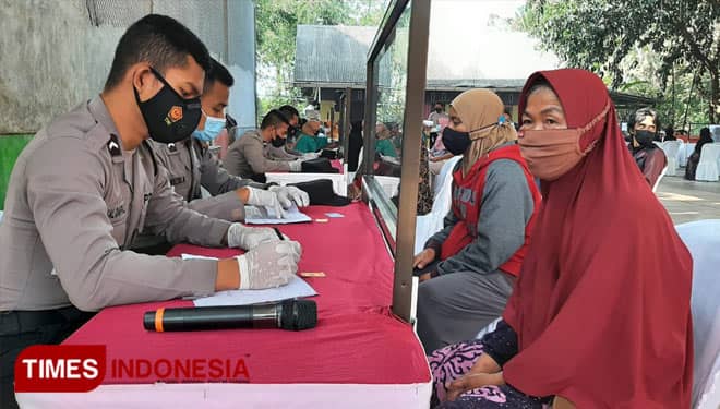 Polres Banjarnegara Gelar Vaksinasi Merdeka Candi Sambut HUT RI ke-76 RI