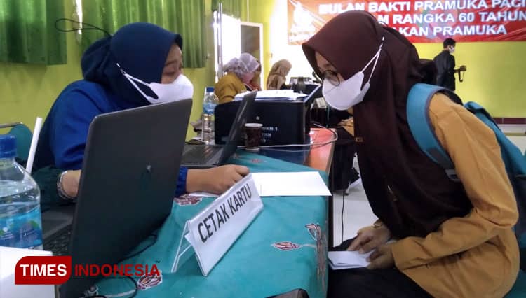 Kwarcab Gerakan Pramuka Pacitan Gelar Vaksinasi Covid-19 bagi 1.000 Siswa SLTA