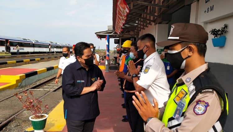 Mendadak Menteri BUMN Erick Tohir Kunjungi Stasiun di Pelosok Indramayu, Ada Apa?