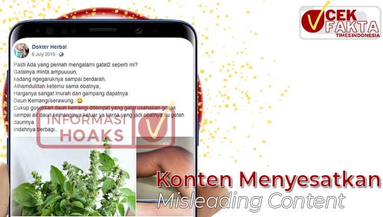 [CEK FAKTA] Gosokan Daun Kemangi Mengobati Gatal-gatal
