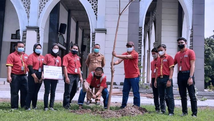 Lakukan Penghijauan, Alfamart Tanam Ratusan Pohon di SMAN 3 Nganjuk