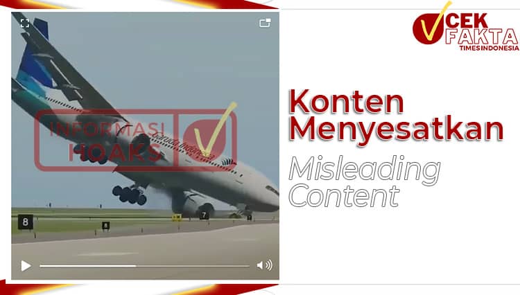 CEK FAKTA: Salah, Video Pesawat Garuda Indonesia Melakukan Pendaratan Darurat