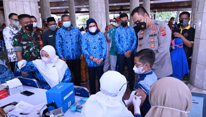 Walau Capaian Vaksinasi Anak di Indramayu Hampir 100 Persen, PJJ Tetap Diterapkan