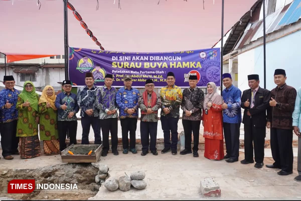 Mendikdasmen Letakkan Batu Pertama Surau Buya Hamka di Kauman Padang Panjang