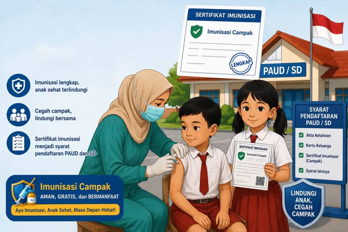 Cegah Campak, PPDB PAUD dan SD di Banyuwangi Kini Wajib Lampirkan Sertifikat Imunisasi