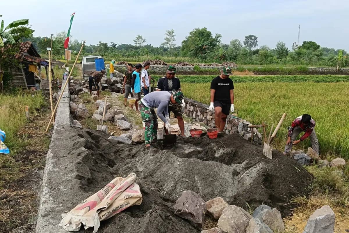 Gotong Royong di Tengah Sawah, TNI dan Warga Slempit Bangun Harapan untuk Petani