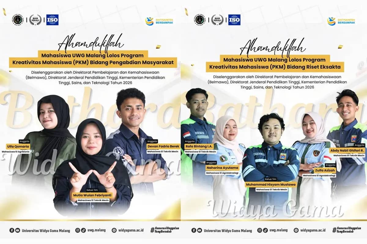 UWG Malang Pecah Rekor Internal: 3 Proposal Mahasiswa Tembus Pendanaan Kemendikti Saintek 2026
