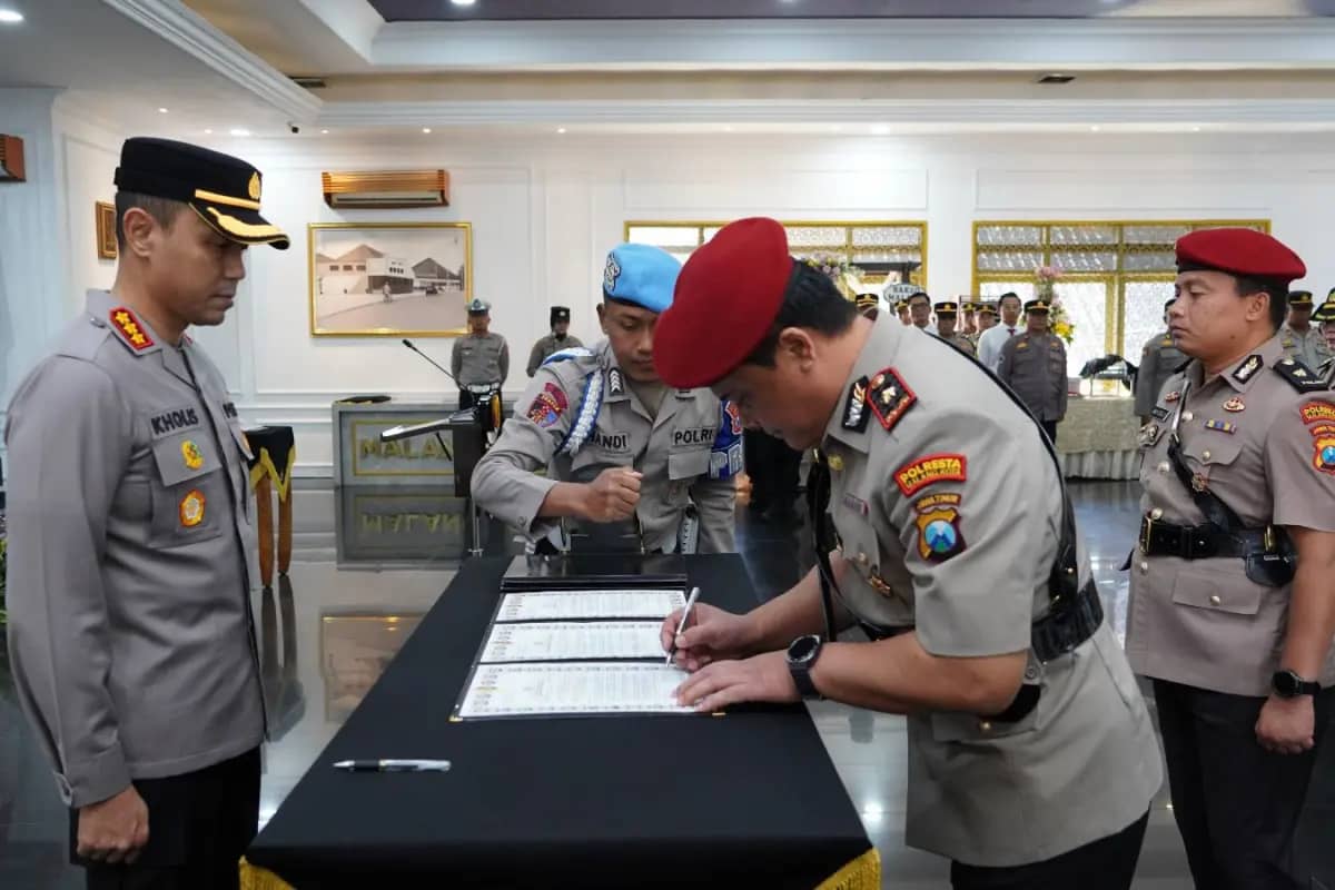 Rotasi Pejabat Polresta Malang Kota, Kapolresta Tekankan Adaptasi dan Profesionalisme