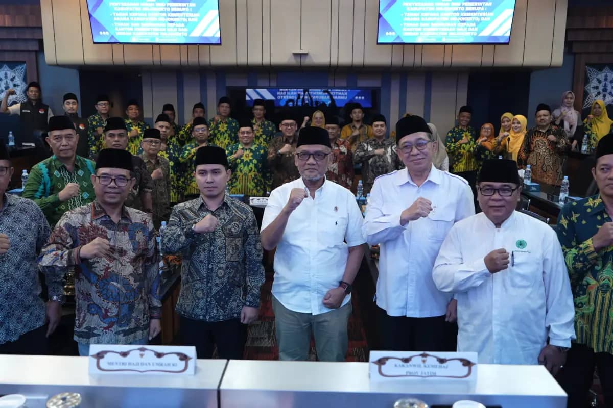 Terima Hibah Tanah dan Bangun untuk Penguatan Layanan Haji, Menhaj: Terima Kasih Pemkab Mojokerto