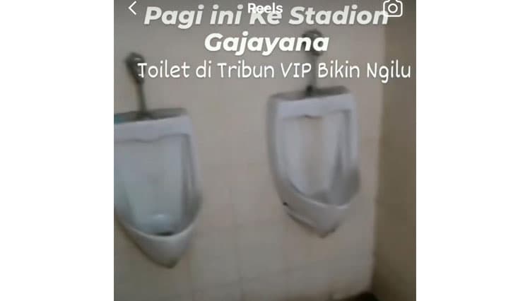 Viral Toilet Stadion Gajayana Kota Malang Kotor, Ini Kata Disporapar
