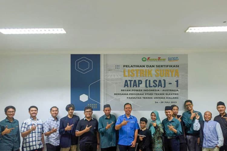 Pelatihan dan Uji Sertifikasi Keahlian LSA-1 oleh Regen Powerindo dan Teknik Elektro FT Unisma Malang
