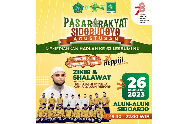 Malam Ini Lesbumi NU Sidoarjo Bershalawat Hadirkan Habib Hadi Assegaf