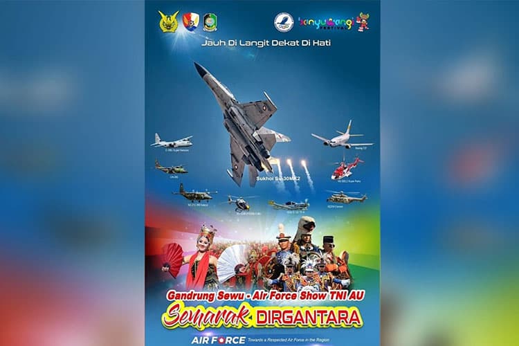 TNI AU Promosikan Keindahan Alam dan Budaya Banyuwangi dalam Momentum Dirgantara
