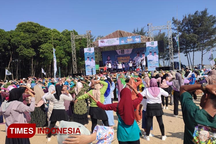 Ribuan Warga Tuban-Bojonegoro Ikuti Senam Sehat di Tanah Mas