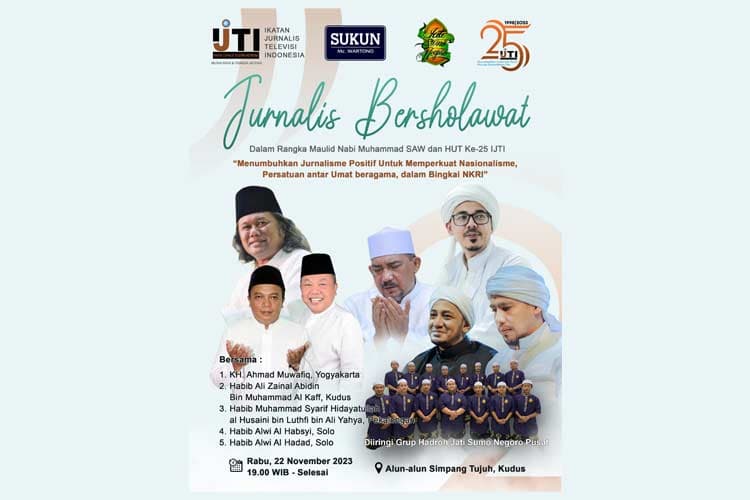 Ajak Kerukunan Jelang Pemilu 2024, IJTI Muria Raya Gelar Jurnalis Bershalawat