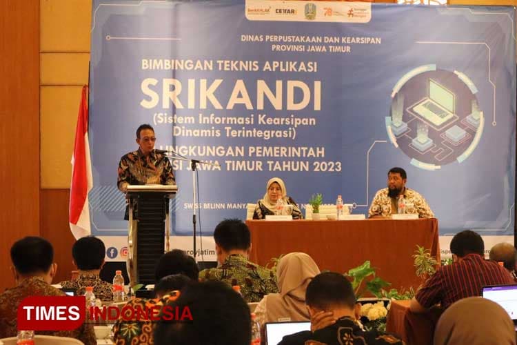 Bangun Sinergitas Layanan Arsip Berkualitas, Disperpusip Jatim Bimtek Aplikasi Srikandi