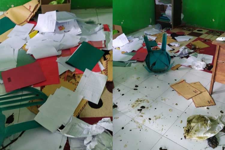 Diduga Terkait Rekrutmen KPPS, Kantor PPS di Bondowoso Dirusak dan Dilempari Kotoran