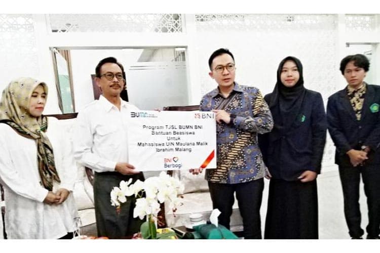 50 Mahasiswa UIN Malang Dapat Beasiswa Pendidikan dari BNI