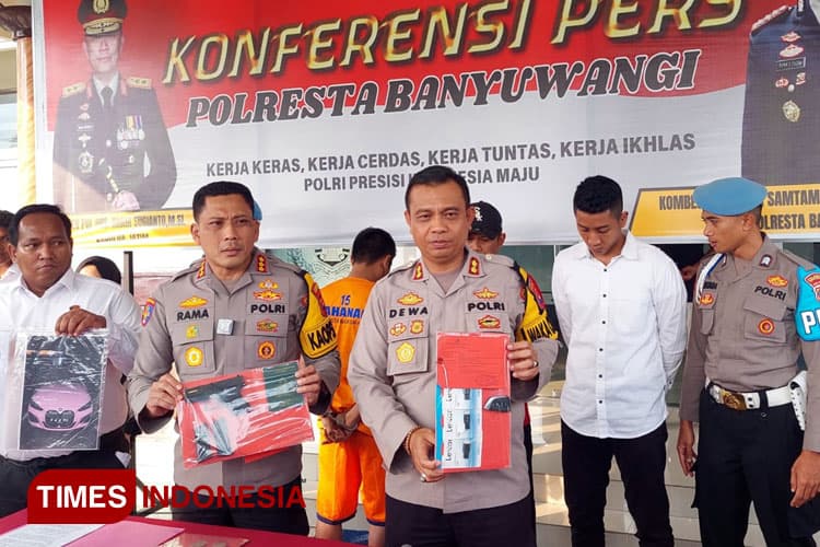 Polresta Banyuwangi Tahan Koboy Penodong Senpi Jukir Minimarket
