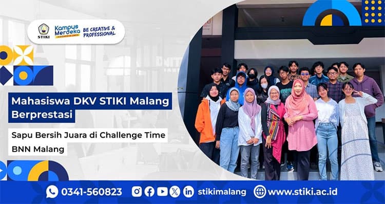 Mahasiswa DKV STIKI Malang Berprestasi Sapu Bersih Juara di Challenge Time BNN Malang