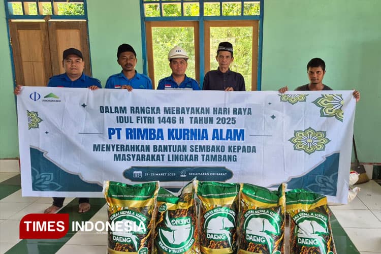 PT Rimba Kurnia Alam Salurkan Distribusi Sembako ke Desa Alam Kananga Jelang Idul Fitri