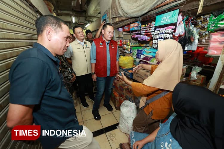 Satgas Pangan Polda Jatim Sidak Harga Beras di Pasar Tradisional