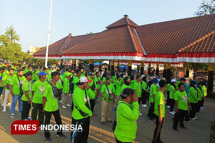 Senam Bersama GERKATIN Warnai Peringatan Hari Jadi Kabupaten Pasuruan