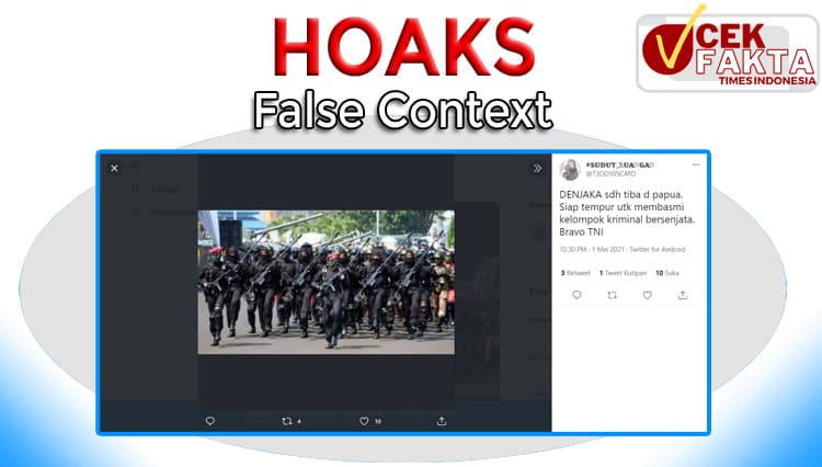 [CEK FAKTA] Denjaka Sudah Tiba di Papua untuk Basmi KKB