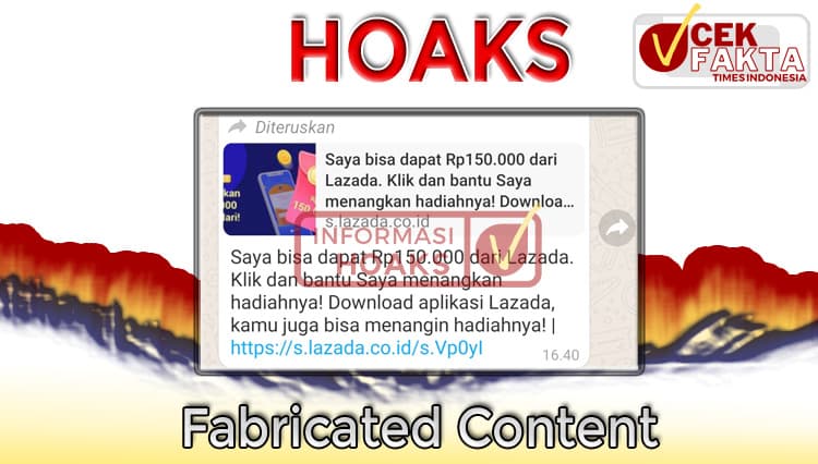 [CEK FAKTA] Lazada Bagikan Rp150.000
