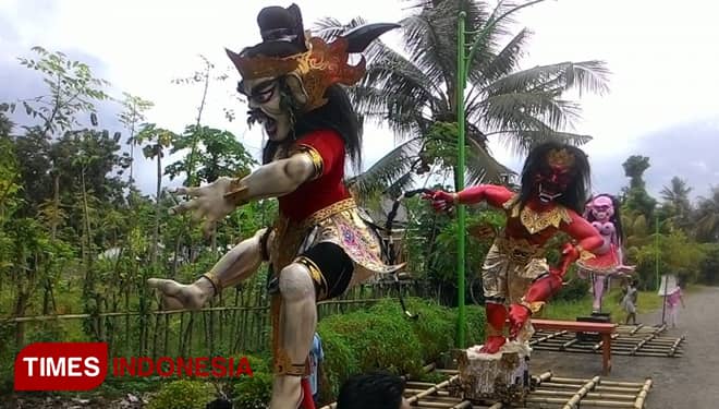 Umat Hindu Desa Patoman Banyuwangi Gelar Pawai Ogoh-ogoh Malam Ini