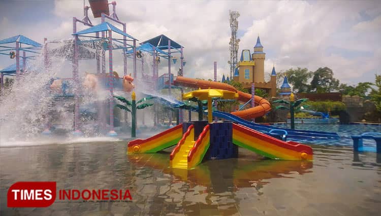 Sliding Out of a Castle Window at Havana Waterpark Banyuwangi