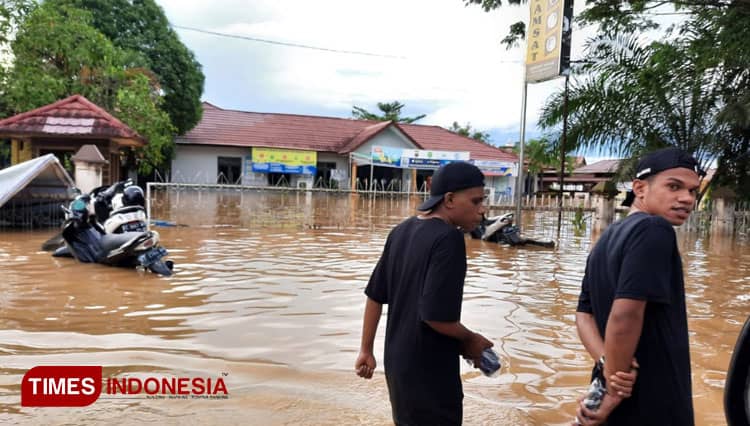 Sangatta Kutai Timur Banjir, Debit Air Masih Tinggi
