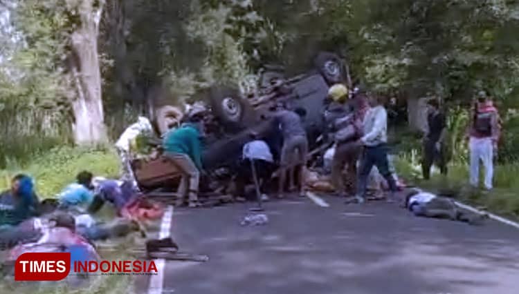 Kecelakaan Maut di Tapen Bondowoso, Ini yang Terjadi pada Pikap Sebelum Terguling