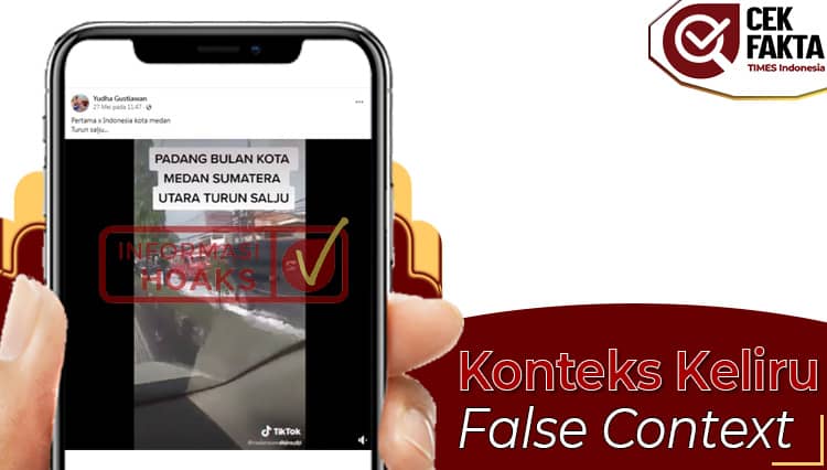 CEK FAKTA: Salah, Video Turun Salju di Kota Medan
