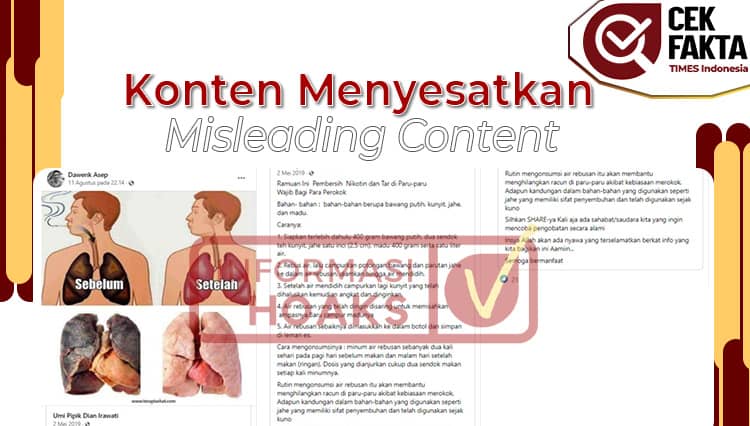CEK FAKTA: Benarkah Ramuan Bawang Putih, Kunyit, Jahe, dan Madu Bisa Membersihkan Nikotin dan Tar di Paru-Paru?