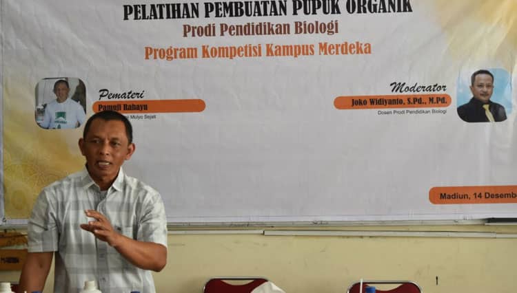 Tingkatkan Jiwa Bioentrepreneur, Pendidikan Biologi UNIPMA Madiun Datangkan Praktisi Pupuk Organik