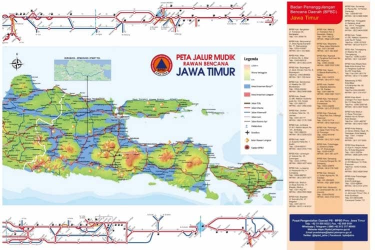 BPBD Jatim Keluarkan Peta Jalur Mudik Rawan Bencana