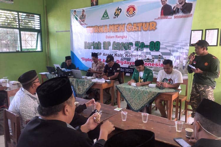 Meriahkan Harlah Ke-89, PC GP Ansor Kebumen Gelar Turnamen Catur