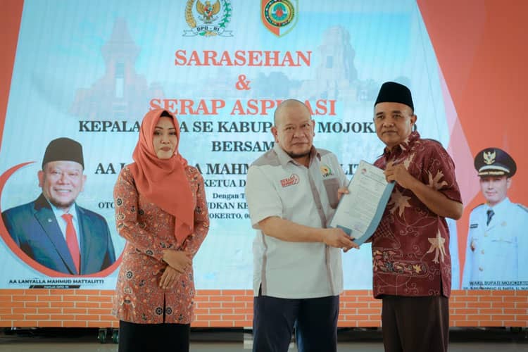 Ketua DPD RI Siap Kawal 7 Aspirasi Asosiasi Kepala Desa se-Mojokerto