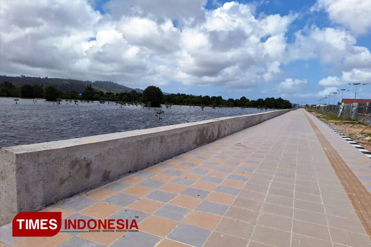 Proyek Jogging Track PUPR Pulau Taliabu Hampir Selesai Dikerjakan
