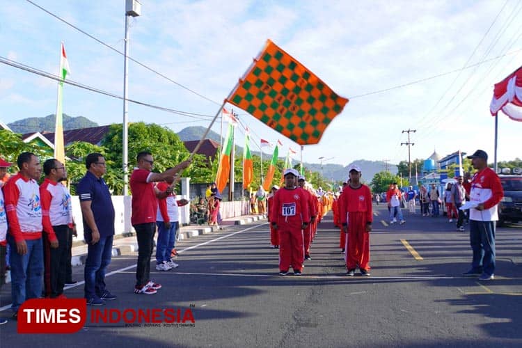 Wakil Wali Kota Tidore Lepas Peserta Gerak Jalan HUT RI ke-78