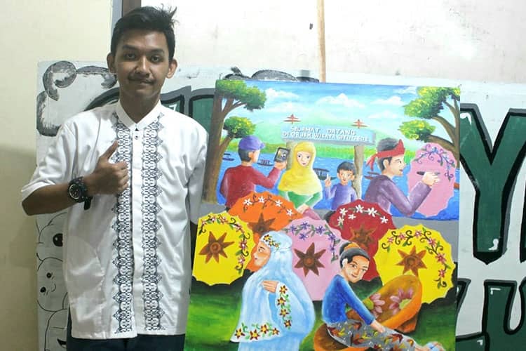 Melukis Kerajinan dan Lokasi Wisata, Cara Siswa SLB Aisyiyah Kawalu Promosikan Kota Tasikmalaya