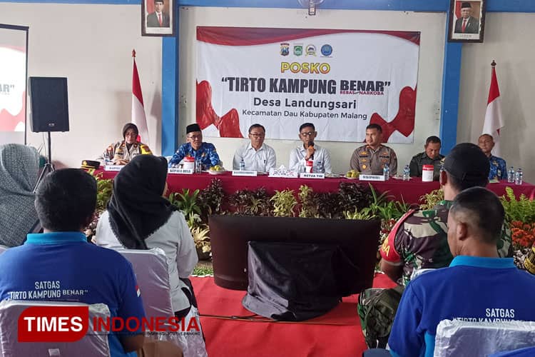 Brantas Narkoba Melalui Posko Kampung Benar, Desa Landungsari Dinilai Polda Jatim