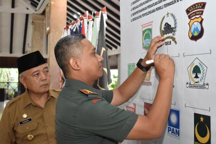 Kodim 0818/Malang Batu Gelar Deklarasi Pemilu Damai