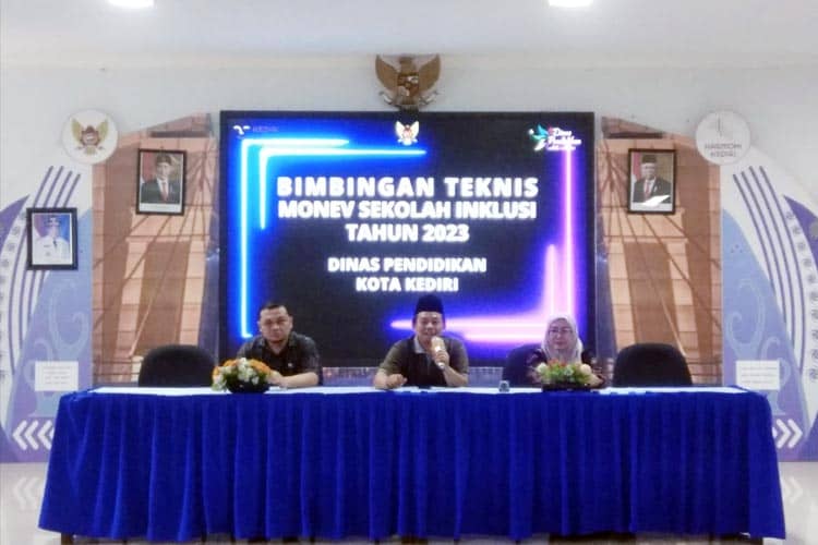Dindik Kota Kediri Gelar Monitoring Evaluasi dan Bimtek Bagi Guru Pendamping Sekolah Inklusi